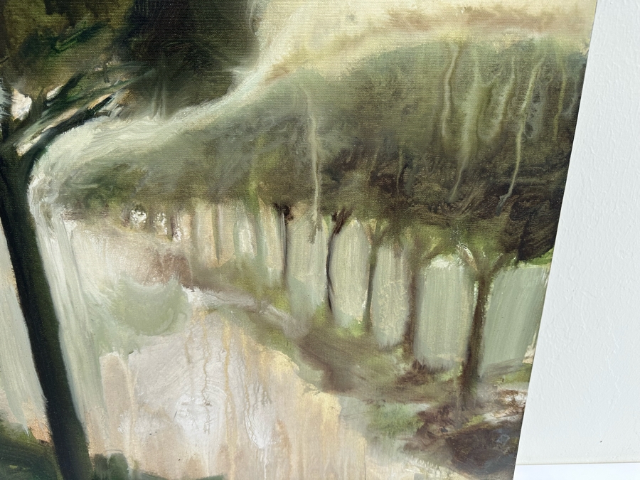 Gerrit Greve (1948-2024, Cardiff by the Sea, CA) Original Abstract Plein Air Landscape Trees Acrylic Painting On Canvas 2004 Signed Verso 36' X 36' Estimate $1,000-$2,000 [Photo 2]