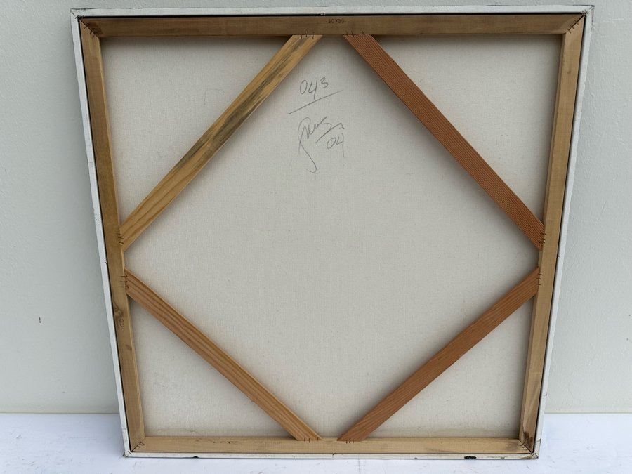 Gerrit Greve (1948-2024, Cardiff by the Sea, CA) Original Abstract Plein Air Landscape Trees Acrylic Painting On Canvas 2004 Signed Verso 36' X 36' Estimate $1,000-$2,000 [Photo 6]