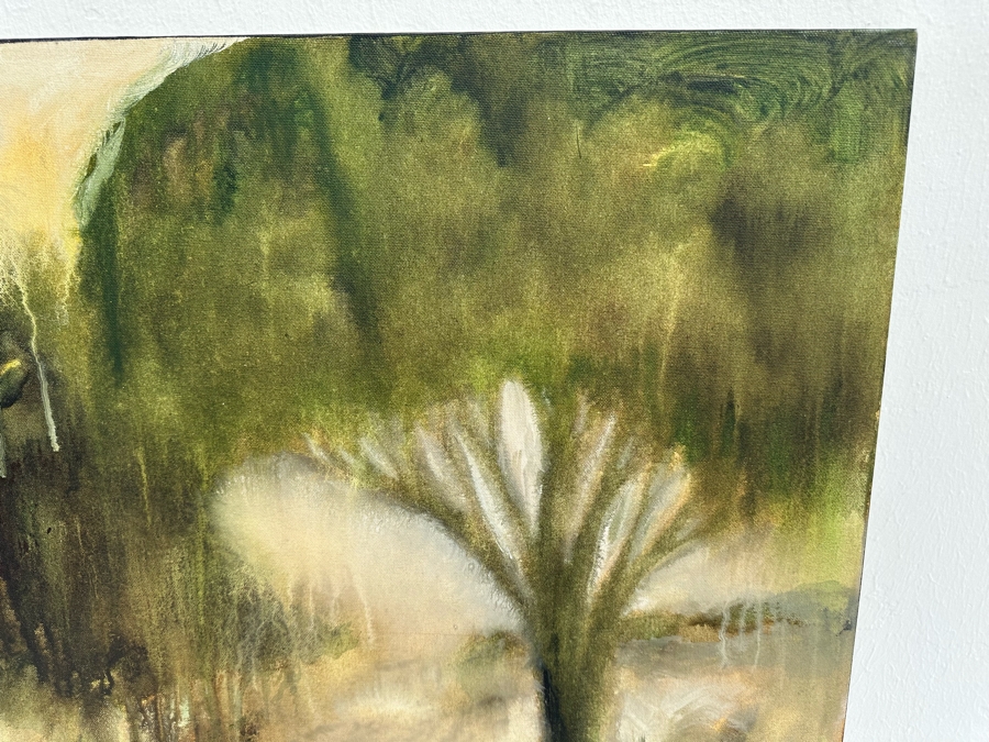 Gerrit Greve (1948-2024, Cardiff by the Sea, CA) Original Abstract Plein Air Landscape Trees Acrylic Painting On Canvas 2004 Signed Verso 36' X 36' Estimate $1,000-$2,000 [Photo 2]