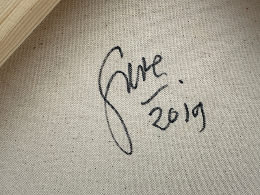 Gerrit Greve (1948-2024, Cardiff by the Sea, CA) Original Modernist Abstract Color Field Acrylic Painting On Canvas In Manner Of Mark Rothko 2019 Signed Verso 36' X 36' Estimate $1,000-$2,000 [Photo 8]