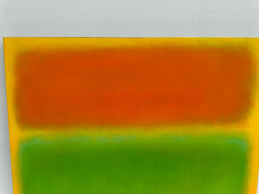 Gerrit Greve (1948-2024, Cardiff by the Sea, CA) Original Modernist Abstract Color Field Acrylic Painting On Canvas In Manner Of Mark Rothko 2019 Signed Verso 36' X 36' Estimate $1,000-$2,000 [Photo 3]