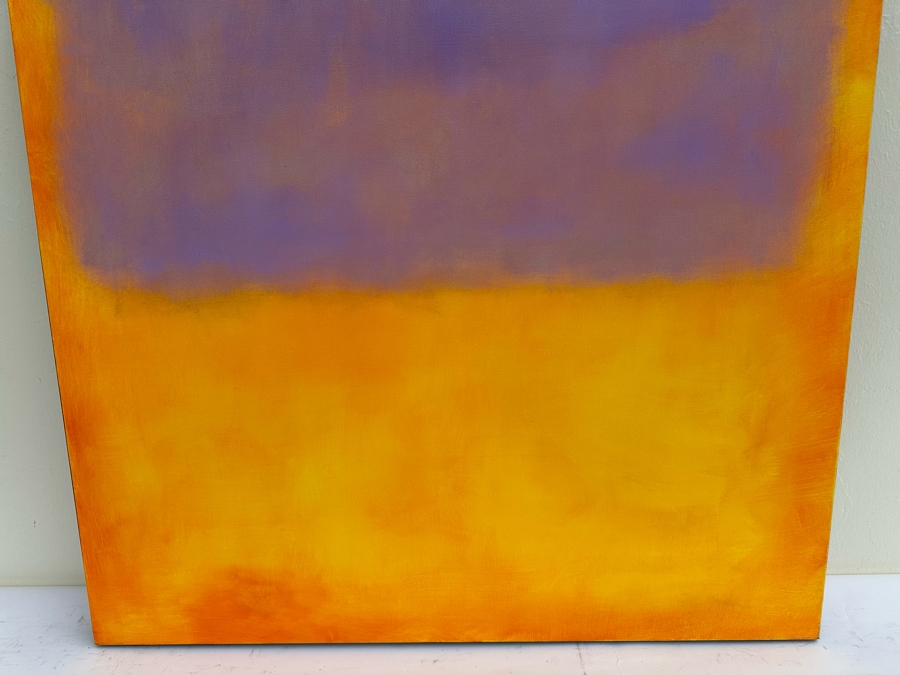 Gerrit Greve (1948-2024, Cardiff by the Sea, CA) Original Modernist Abstract Color Field Acrylic Painting On Canvas In Manner Of Mark Rothko 2019 Signed Verso 36' X 36' Estimate $1,000-$2,000 [Photo 4]
