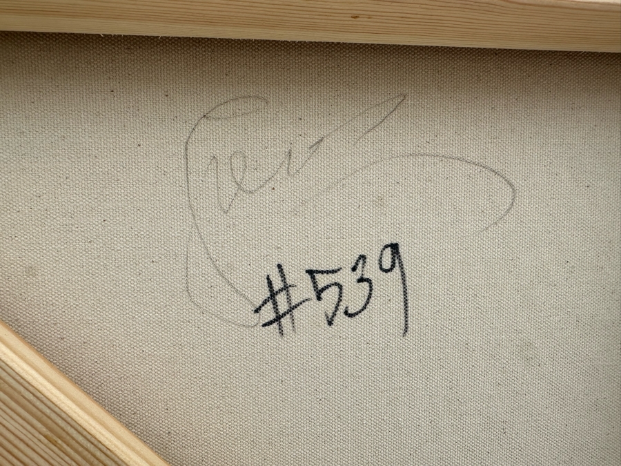 Gerrit Greve (1948-2024, Cardiff by the Sea, CA) Original Modernist Abstract Color Field Acrylic Painting On Canvas In Manner Of Mark Rothko 2019 Signed Verso 36' X 36' Estimate $1,000-$2,000 [Photo 8]