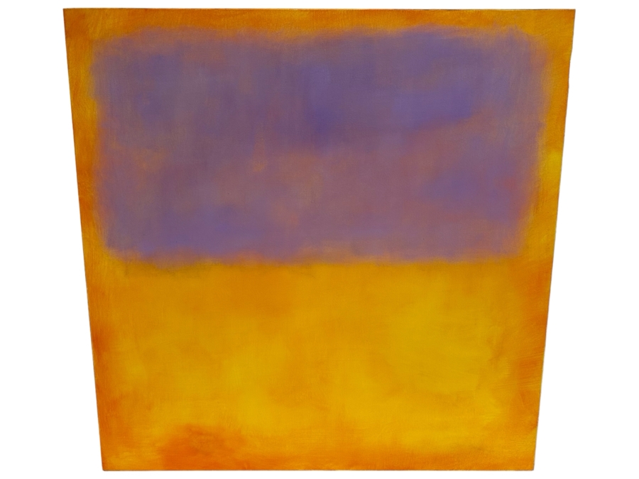 Gerrit Greve (1948-2024, Cardiff by the Sea, CA) Original Modernist Abstract Color Field Acrylic Painting On Canvas In Manner Of Mark Rothko 2019 Signed Verso 36' X 36' Estimate $1,000-$2,000 [Photo 1]