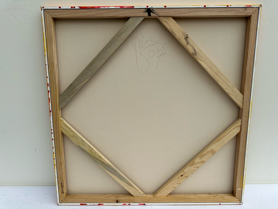 Gerrit Greve (1948-2024, Cardiff by the Sea, CA) Original Abstract Acrylic Painting On Canvas 2007 Signed Verso 36' X 36' Estimate $1,000-$2,000 [Photo 6]