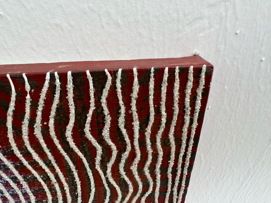 Gerrit Greve (1948-2024, Cardiff by the Sea, CA) Original Mixed Media Sand Acrylic Painting On Canvas 2007 Signed Verso 12' X 48' Estimate $1,000-$2,000 [Photo 7]