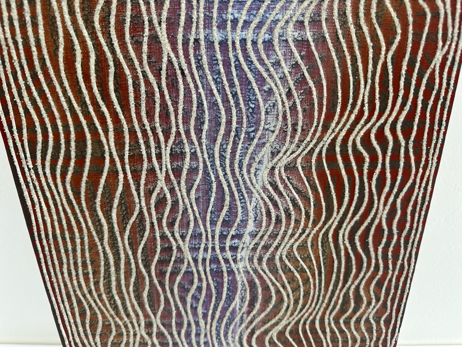 Gerrit Greve (1948-2024, Cardiff by the Sea, CA) Original Mixed Media Sand Acrylic Painting On Canvas 2007 Signed Verso 12' X 48' Estimate $1,000-$2,000 [Photo 3]