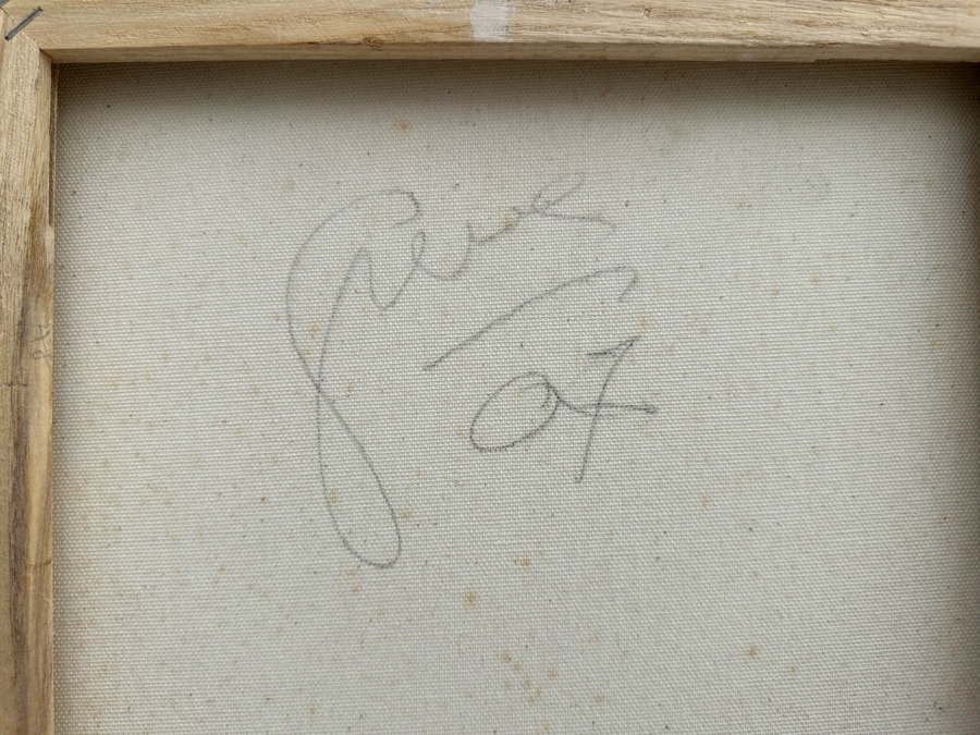 Gerrit Greve (1948-2024, Cardiff by the Sea, CA) Original Mixed Media Sand Acrylic Painting On Canvas 2007 Signed Verso 12' X 48' Estimate $1,000-$2,000 [Photo 8]