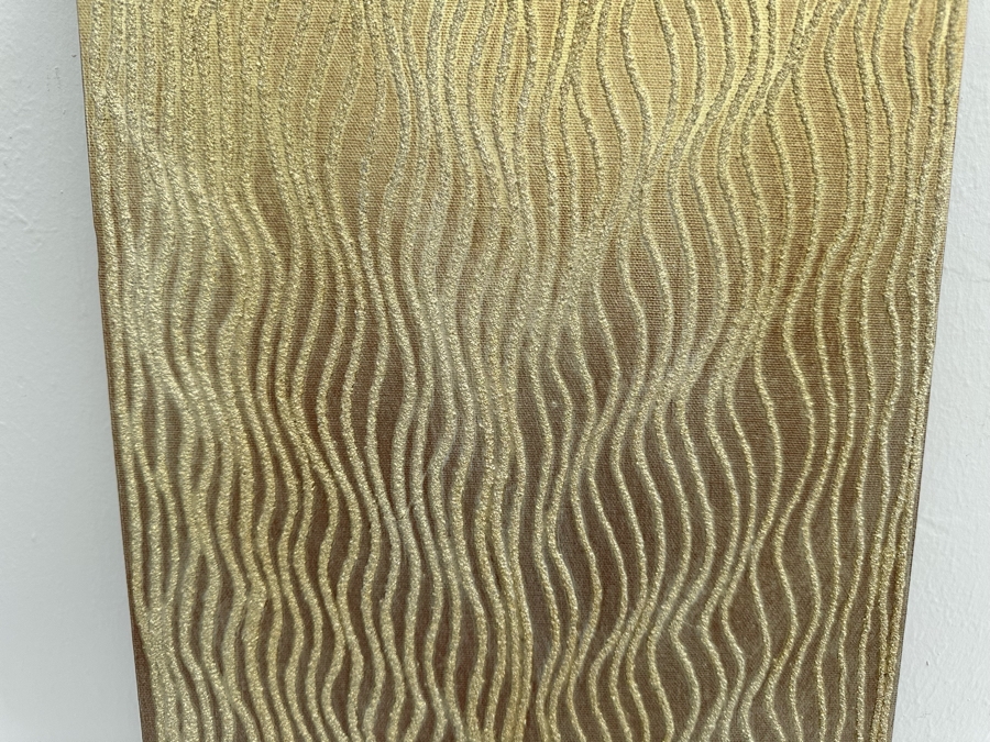 Gerrit Greve (1948-2024, Cardiff by the Sea, CA) Original Mixed Media Sand Acrylic Painting On Canvas 2007 Signed Verso 12' X 48' Estimate $1,000-$2,000 [Photo 4]