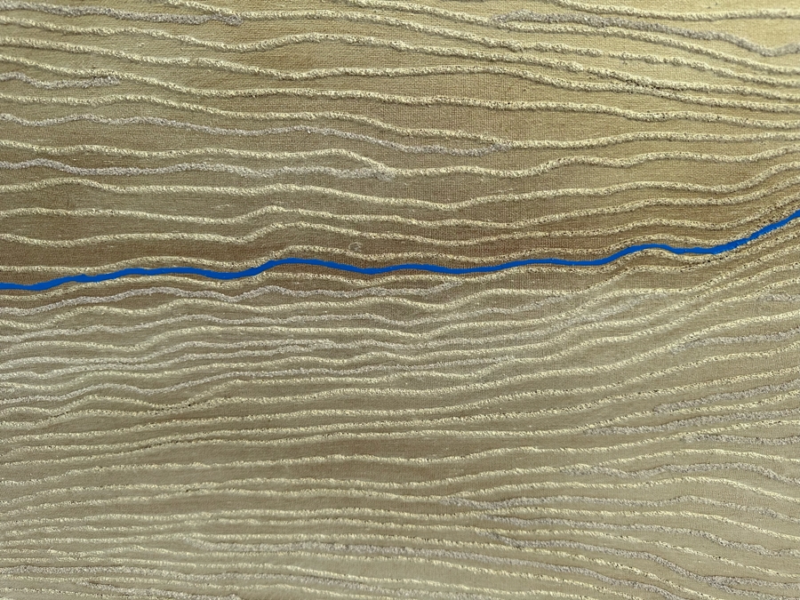 Gerrit Greve (1948-2024, Cardiff by the Sea, CA) Original Abstract Mixed Media Sand Acrylic Painting On Canvas Unsigned 30' X 30' Estimate $1,000-$2,000 [Photo 2]