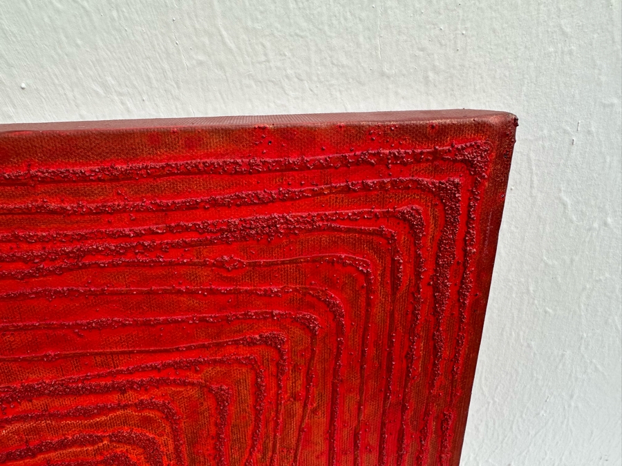 Gerrit Greve (1948-2024, Cardiff by the Sea, CA) Original Abstract Mixed Media Sand Acrylic Painting On Canvas 2006 Signed Verso 12' X 48' Estimate $1,000-$2,000 [Photo 6]