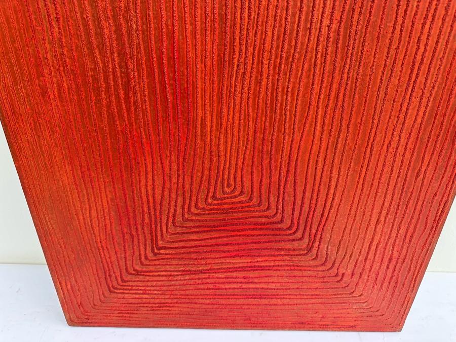 Gerrit Greve (1948-2024, Cardiff by the Sea, CA) Original Abstract Mixed Media Sand Acrylic Painting On Canvas 2006 Signed Verso 12' X 48' Estimate $1,000-$2,000 [Photo 5]