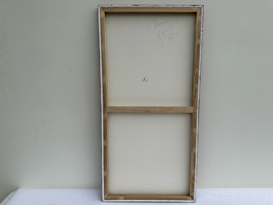 Gerrit Greve (1948-2024, Cardiff by the Sea, CA) Original Abstract Mixed Media Sand Acrylic Painting On Canvas 2006 Signed Verso 12' X 48' Estimate $1,000-$2,000 [Photo 7]