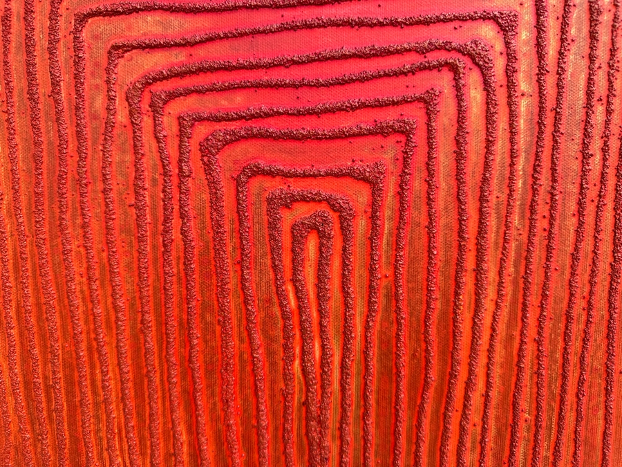 Gerrit Greve (1948-2024, Cardiff by the Sea, CA) Original Abstract Mixed Media Sand Acrylic Painting On Canvas 2006 Signed Verso 12' X 48' Estimate $1,000-$2,000 [Photo 3]