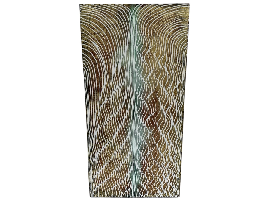 Gerrit Greve (1948-2024, Cardiff by the Sea, CA) Original Abstract Acrylic Painting On Canvas Titled 'Journey 402' 2010 Signed Verso 18' X 36' Estimate $1,000-$2,000 [Photo 1]