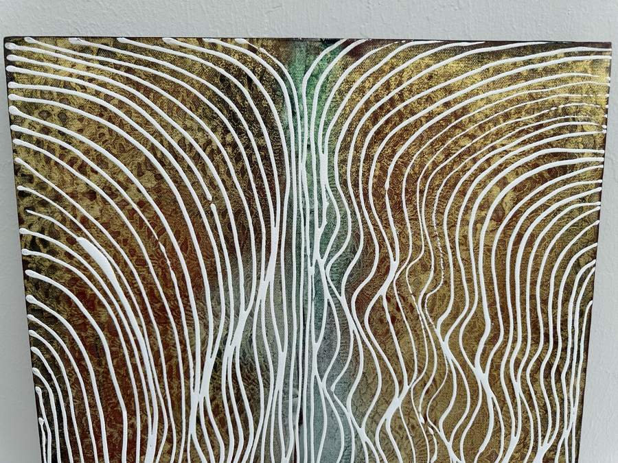 Gerrit Greve (1948-2024, Cardiff by the Sea, CA) Original Abstract Acrylic Painting On Canvas Titled 'Journey 402' 2010 Signed Verso 18' X 36' Estimate $1,000-$2,000 [Photo 3]