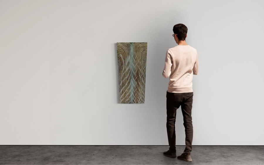 Gerrit Greve (1948-2024, Cardiff by the Sea, CA) Original Abstract Acrylic Painting On Canvas Titled 'Journey 402' 2010 Signed Verso 18' X 36' Estimate $1,000-$2,000 [Photo 2]