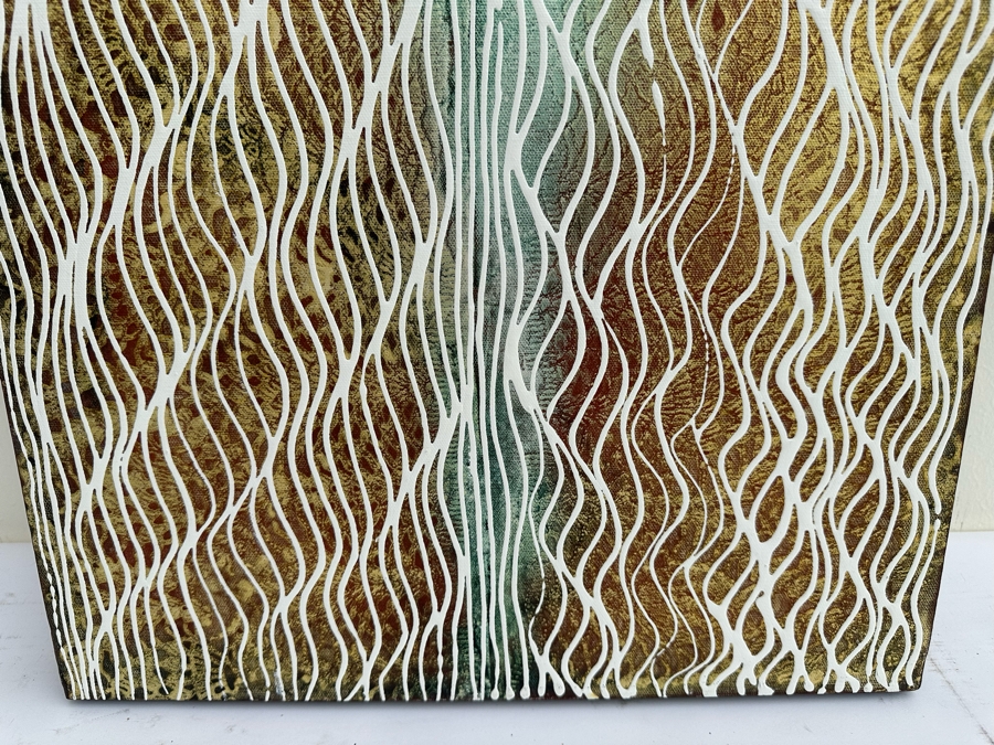 Gerrit Greve (1948-2024, Cardiff by the Sea, CA) Original Abstract Acrylic Painting On Canvas Titled 'Journey 402' 2010 Signed Verso 18' X 36' Estimate $1,000-$2,000 [Photo 5]