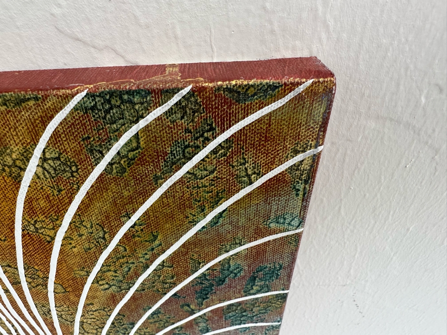 Gerrit Greve (1948-2024, Cardiff by the Sea, CA) Original Abstract Acrylic Painting On Canvas Titled 'The River' 2009 Signed Verso 12' X 36' Estimate $1,000-$2,000 [Photo 7]