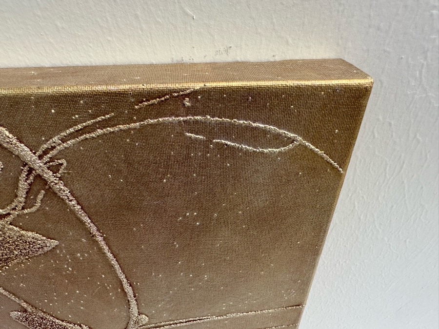 Gerrit Greve (1948-2024, Cardiff by the Sea, CA) Original Abstract Mixed Media Sand Acrylic Painting On Canvas Titled 'God 3' 2005 Signed Verso 40' X 30' Estimate $1,000-$2,000 [Photo 7]