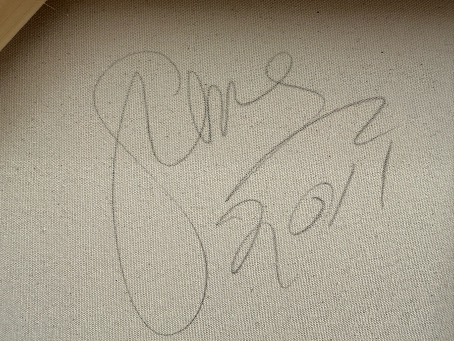 Gerrit Greve (1948-2024, Cardiff by the Sea, CA) Original Abstract Mixed Media Textured Acrylic Painting On Canvas 2011 Signed Verso 5' X 3' Estimate $1,500-$3,000 [Photo 7]