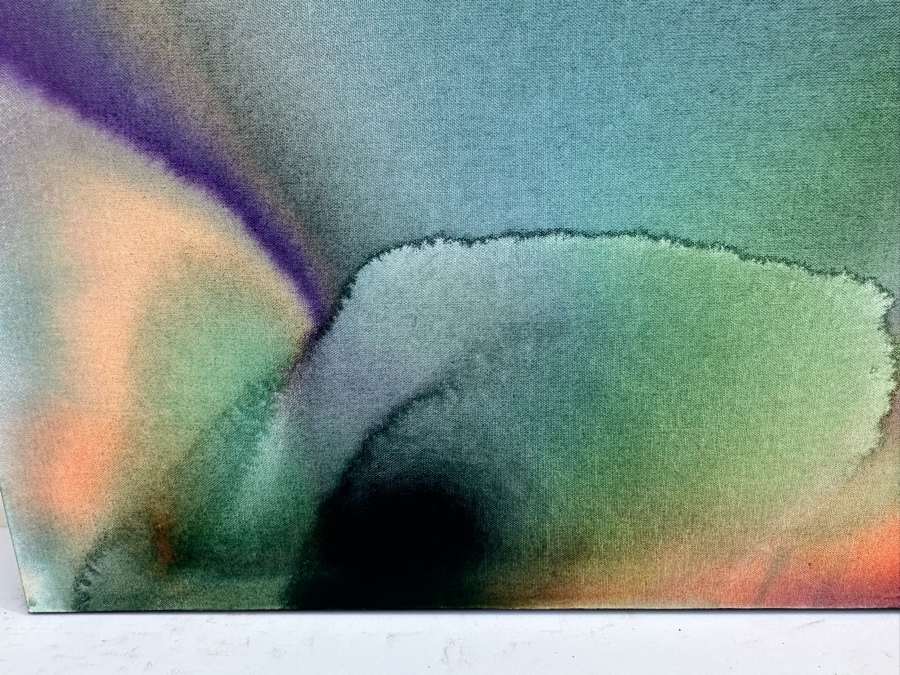 Gerrit Greve (1948-2024, Cardiff by the Sea, CA) Original Abstract Flowers Acrylic Painting On Canvas 2020 Signed Verso 36' X 36' Estimate $1,000-$2,000 [Photo 3]