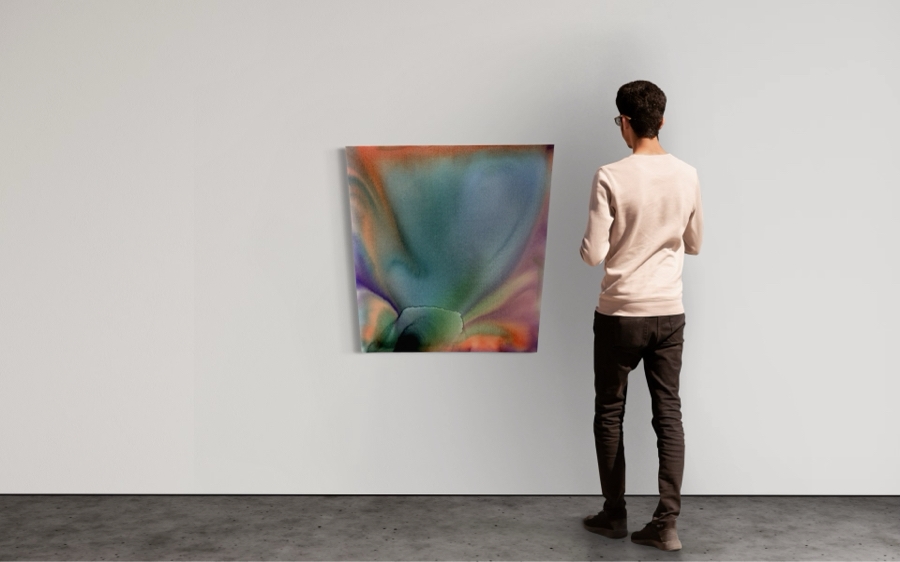 Gerrit Greve (1948-2024, Cardiff by the Sea, CA) Original Abstract Flowers Acrylic Painting On Canvas 2020 Signed Verso 36' X 36' Estimate $1,000-$2,000 [Photo 2]