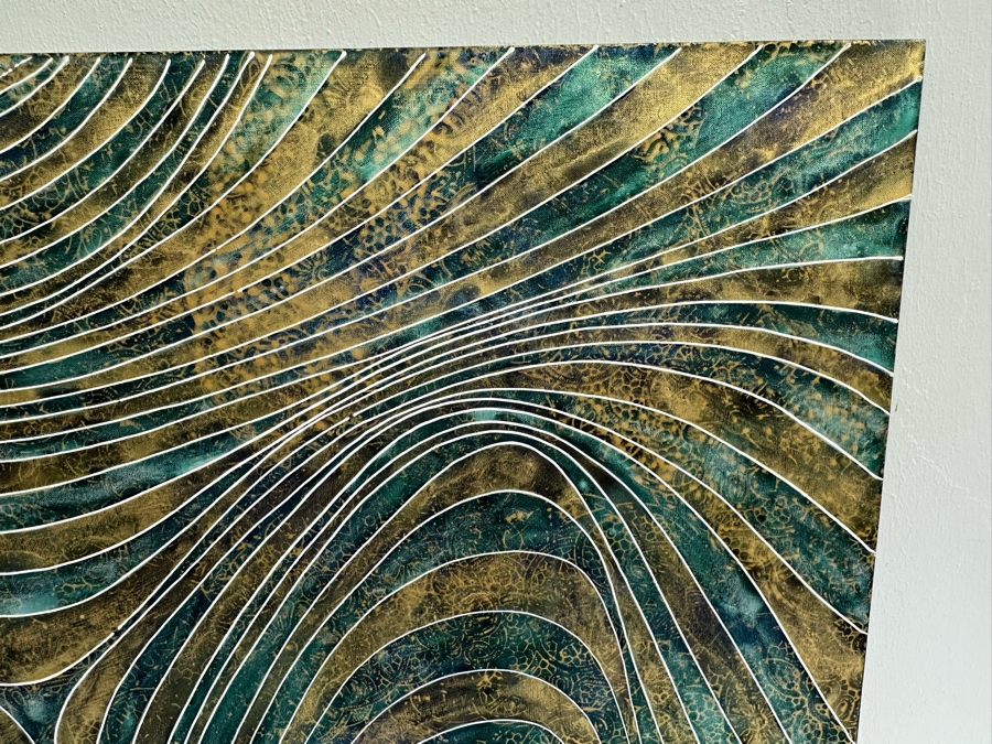 Gerrit Greve (1948-2024, Cardiff by the Sea, CA) Original Abstract Mixed Media Acrylic Painting On Canvas 2009 Signed Verso 5' X 3' Estimate $1,500-$3,000 [Photo 5]