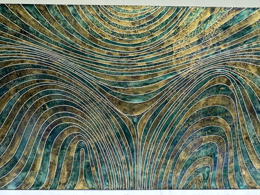 Gerrit Greve (1948-2024, Cardiff by the Sea, CA) Original Abstract Mixed Media Acrylic Painting On Canvas 2009 Signed Verso 5' X 3' Estimate $1,500-$3,000 [Photo 3]