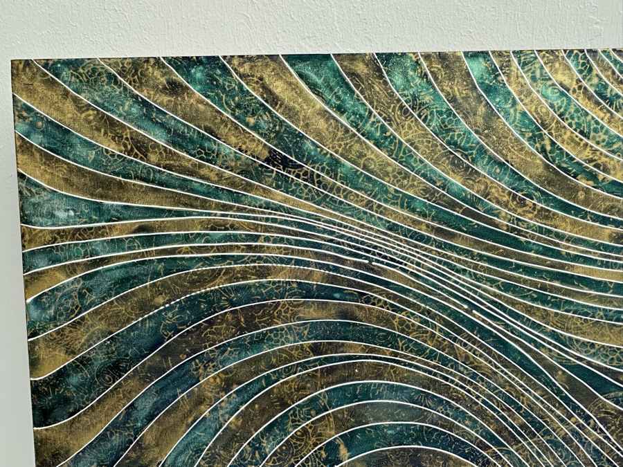 Gerrit Greve (1948-2024, Cardiff by the Sea, CA) Original Abstract Mixed Media Acrylic Painting On Canvas 2009 Signed Verso 5' X 3' Estimate $1,500-$3,000 [Photo 7]