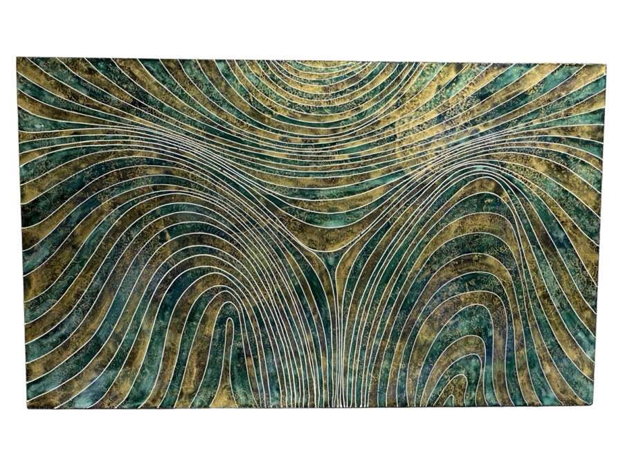 Gerrit Greve (1948-2024, Cardiff by the Sea, CA) Original Abstract Mixed Media Acrylic Painting On Canvas 2009 Signed Verso 5' X 3' Estimate $1,500-$3,000 [Photo 2]