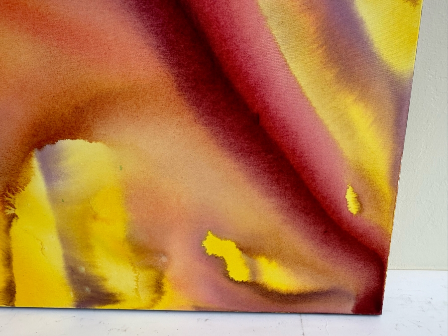 Gerrit Greve (1948-2024, Cardiff by the Sea, CA) Original Abstract Flowers Acrylic Painting On Canvas 2020 Signed Verso 3' X 4' Estimate $1,500-$3,000 [Photo 6]