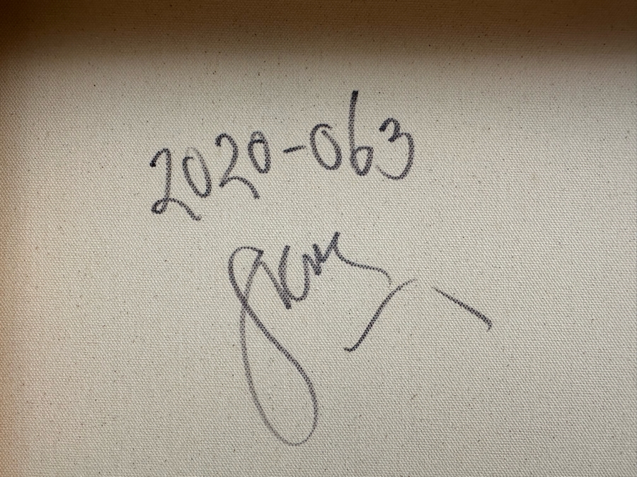 Gerrit Greve (1948-2024, Cardiff by the Sea, CA) Original Abstract Flowers Acrylic Painting On Canvas 2020 Signed Verso 3' X 4' Estimate $1,500-$3,000 [Photo 9]