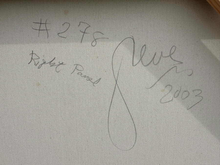 Gerrit Greve (1948-2024, Cardiff by the Sea, CA) Original Abstract Diptych Acrylic Painting On Canvas 2003 Signed Verso 8' X 4' Estimate $1,500-$3,000 [Photo 7]