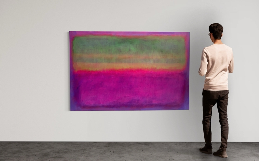 Gerrit Greve (1948-2024, Cardiff by the Sea, CA) Original Modernist Abstract Color Field Acrylic Painting On Canvas In Manner Of Mark Rothko 2011 Signed Verso 7' X 4' Estimate $1,500-$3,000 [Photo 1]