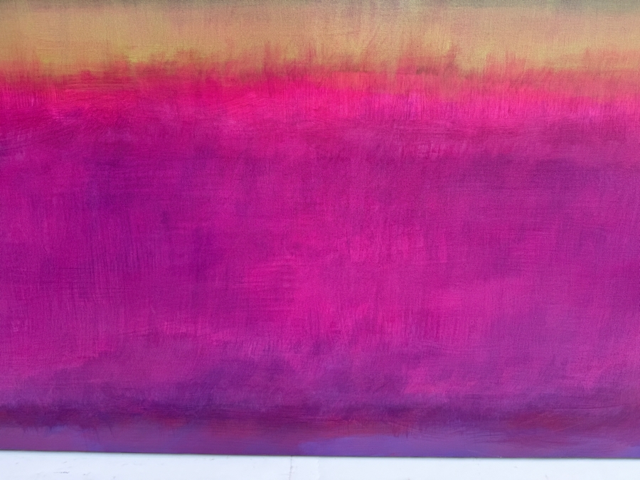 Gerrit Greve (1948-2024, Cardiff by the Sea, CA) Original Modernist Abstract Color Field Acrylic Painting On Canvas In Manner Of Mark Rothko 2011 Signed Verso 7' X 4' Estimate $1,500-$3,000 [Photo 5]