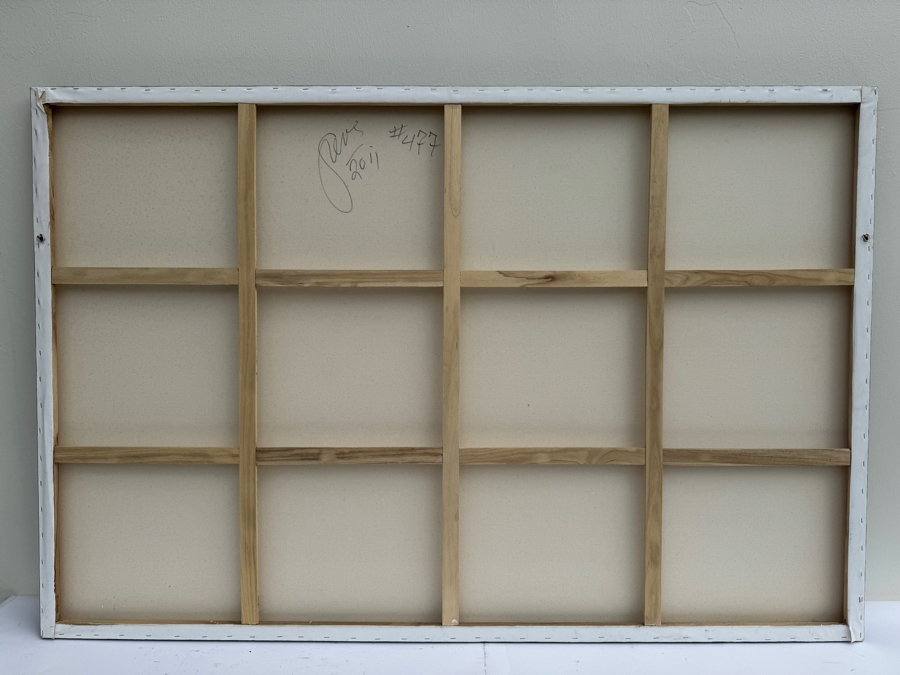 Gerrit Greve (1948-2024, Cardiff by the Sea, CA) Original Modernist Abstract Color Field Acrylic Painting On Canvas In Manner Of Mark Rothko 2011 Signed Verso 7' X 4' Estimate $1,500-$3,000 [Photo 7]