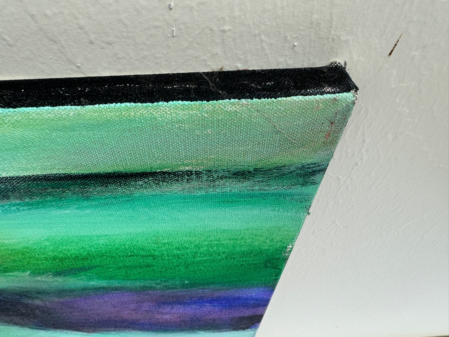 Gerrit Greve (1948-2024, Cardiff by the Sea, CA) Original Abstract Ocean Waves Acrylic Painting On Canvas Titled 'Angel Ocean' 2015 Signed Verso 4' X 2' Estimate $1,000-$2,000 [Photo 6]