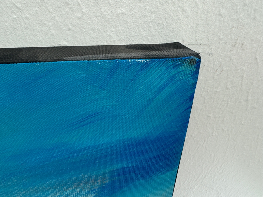 Gerrit Greve (1948-2024, Cardiff by the Sea, CA) Original Abstract Plein Air Landscape Acrylic Painting On Canvas Titled 'Mindscape 010' 4' X 2' 2004 Signed Verso Retails $2,400 Estimate $1,000-$2,000 [Photo 8]