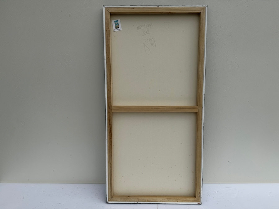 Gerrit Greve (1948-2024, Cardiff by the Sea, CA) Original Abstract Plein Air Landscape Acrylic Painting On Canvas Titled 'Mindscape 010' 4' X 2' 2004 Signed Verso Retails $2,400 Estimate $1,000-$2,000 [Photo 9]