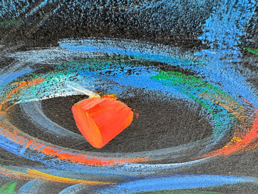 Gerrit Greve (1948-2024, Cardiff by the Sea, CA) Original Abstract Textured Ripples Diptych Mixed Media Acrylic Painting On Canvas Signed Front 4' X 30' Estimate $1,000-$2,000 [Photo 7]