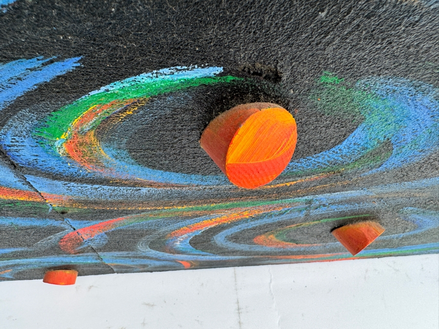 Gerrit Greve (1948-2024, Cardiff by the Sea, CA) Original Abstract Textured Ripples Diptych Mixed Media Acrylic Painting On Canvas Signed Front 4' X 30' Estimate $1,000-$2,000 [Photo 4]