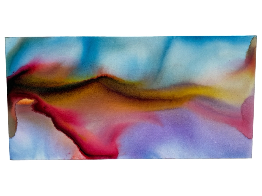Gerrit Greve (1948-2024, Cardiff by the Sea, CA) Original Abstract Flowers Acrylic Painting On Canvas 2020 Signed Verso 24' X 30' Estimate $1,000-$2,000 [Photo 1]