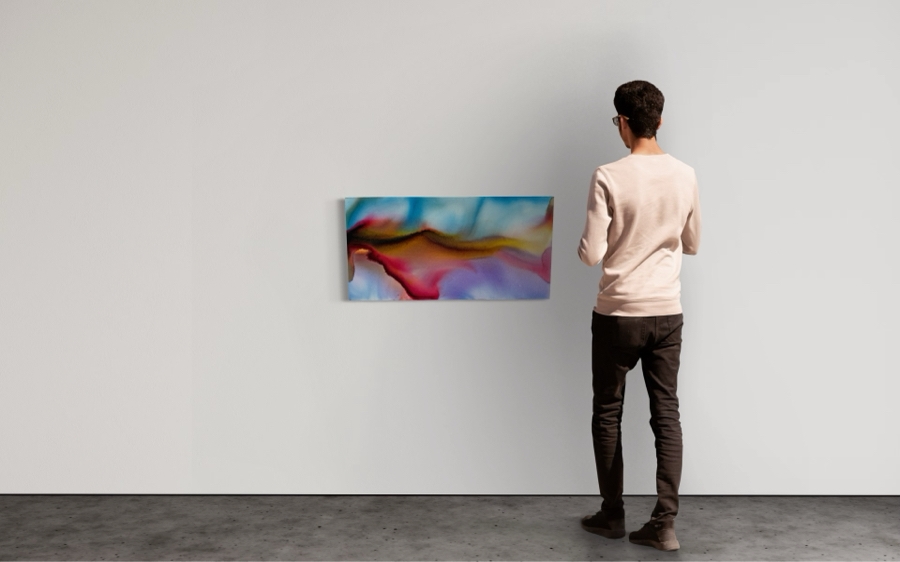 Gerrit Greve (1948-2024, Cardiff by the Sea, CA) Original Abstract Flowers Acrylic Painting On Canvas 2020 Signed Verso 24' X 30' Estimate $1,000-$2,000 [Photo 2]