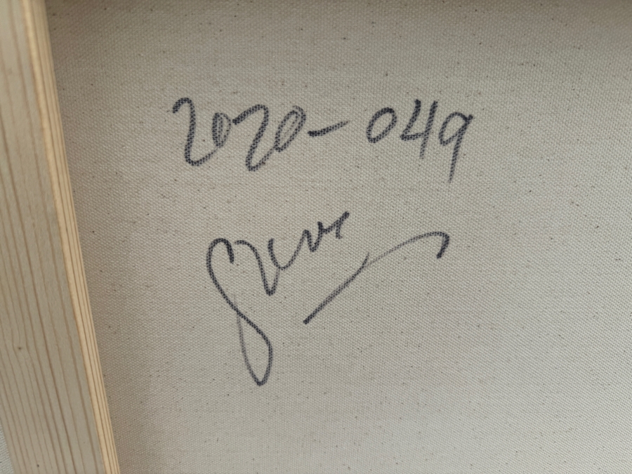 Gerrit Greve (1948-2024, Cardiff by the Sea, CA) Original Abstract Flowers Acrylic Painting On Canvas 2020 Signed Verso 24' X 30' Estimate $1,000-$2,000 [Photo 8]