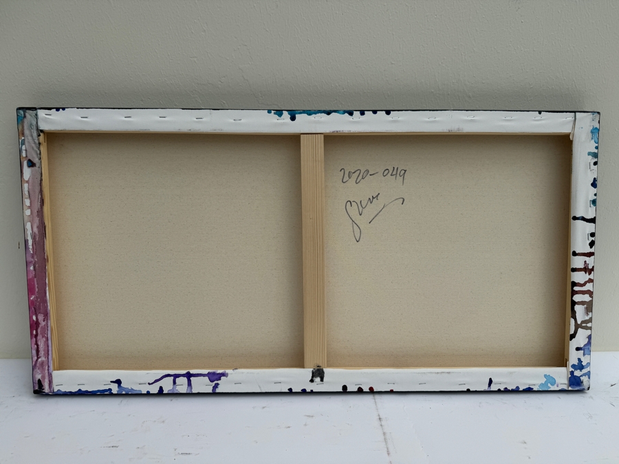 Gerrit Greve (1948-2024, Cardiff by the Sea, CA) Original Abstract Flowers Acrylic Painting On Canvas 2020 Signed Verso 24' X 30' Estimate $1,000-$2,000 [Photo 7]