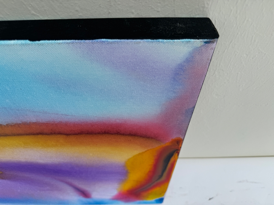 Gerrit Greve (1948-2024, Cardiff by the Sea, CA) Original Abstract Flowers Acrylic Painting On Canvas 2020 Signed Verso 24' X 30' Estimate $1,000-$2,000 [Photo 5]