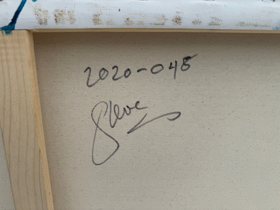 Gerrit Greve (1948-2024, Cardiff by the Sea, CA) Original Abstract Flowers Acrylic Painting On Canvas 2020 Signed Verso 24' X 30' Estimate $1,000-$2,000 [Photo 7]