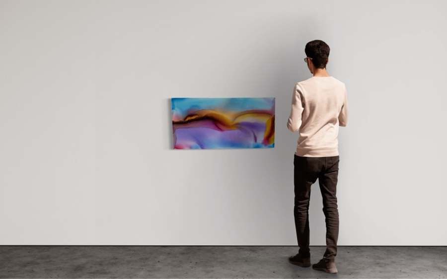 Gerrit Greve (1948-2024, Cardiff by the Sea, CA) Original Abstract Flowers Acrylic Painting On Canvas 2020 Signed Verso 24' X 30' Estimate $1,000-$2,000 [Photo 2]