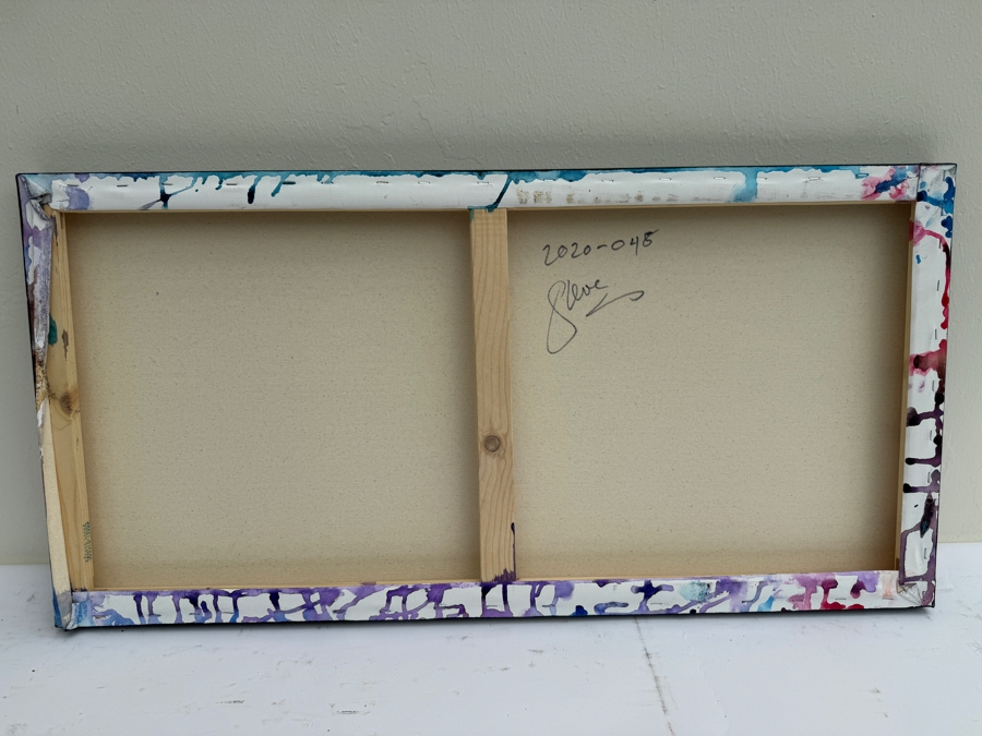 Gerrit Greve (1948-2024, Cardiff by the Sea, CA) Original Abstract Flowers Acrylic Painting On Canvas 2020 Signed Verso 24' X 30' Estimate $1,000-$2,000 [Photo 6]